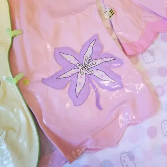 Kidorable Little Girl flower rain coat size 6 - Picture 3 of 8